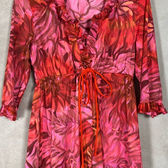 Vintage JCPenney Loungewear Robe Mumu Nightgown Women Large Babydoll Floral 70's - Picture 6 of 13